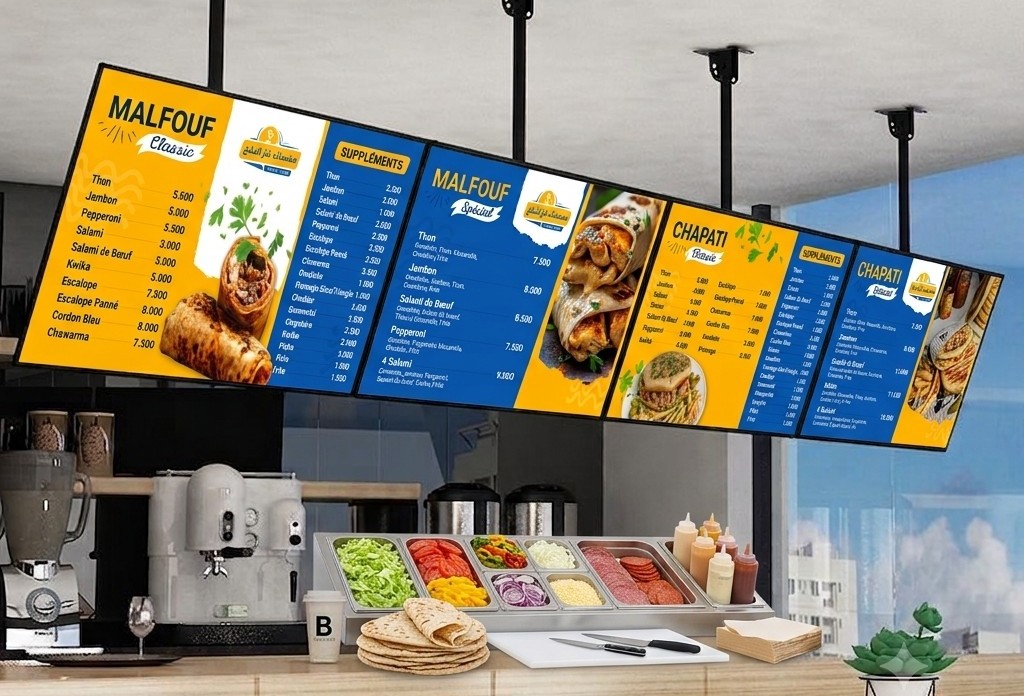 Digital Menu Board Design